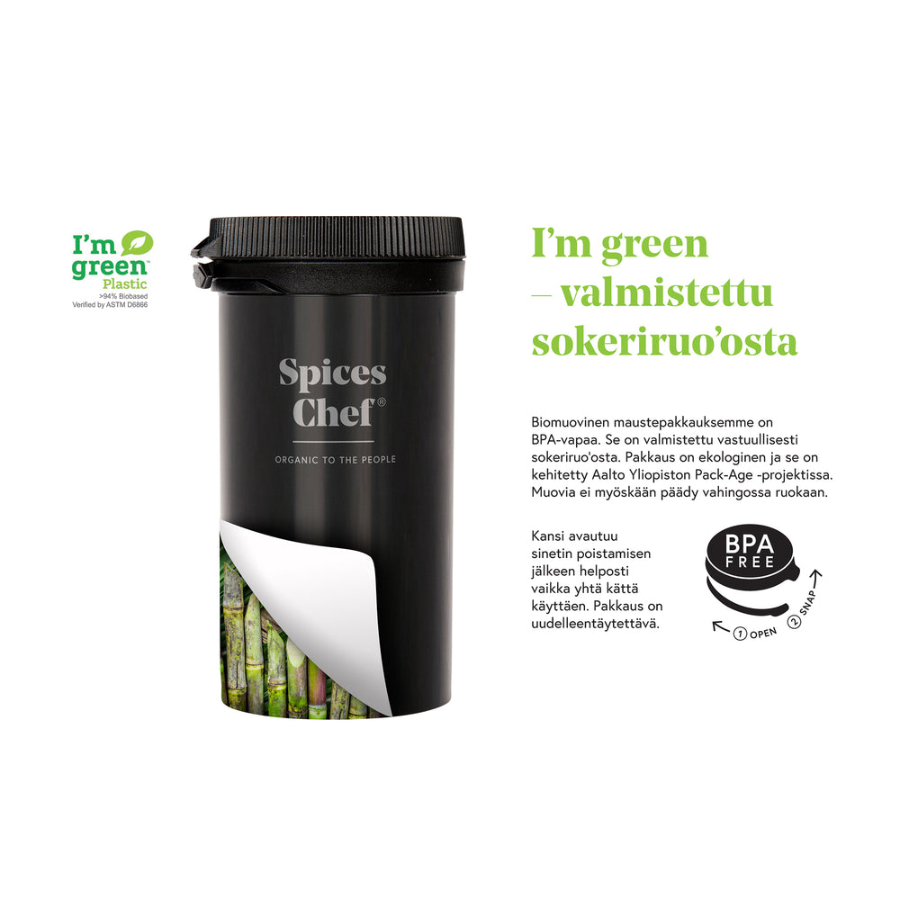 Kasvis-aromi vegaaninen liemijauhe 90g luomu - biomuovipakkaus