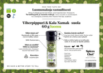 Gourmet Viherpippuri & Kala Namak-suola 60g luomu - BPA-vapaa maustemylly